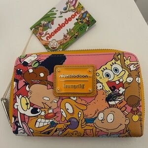Loungefly Nickelodeon Pink and Yellow Cartoon Wallet
